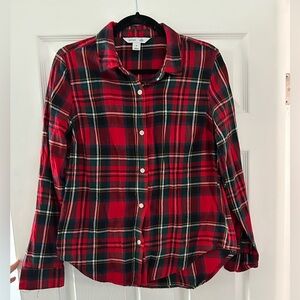 Old Navy Classic Shirt Red Flannel Size M Like New